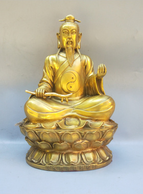 风水祖师杨筠松铜像黄铜佛堂摆件