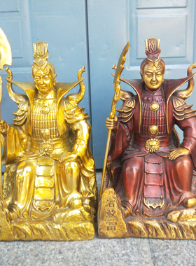 黄铜镇宅中式佛堂石敢当人物像