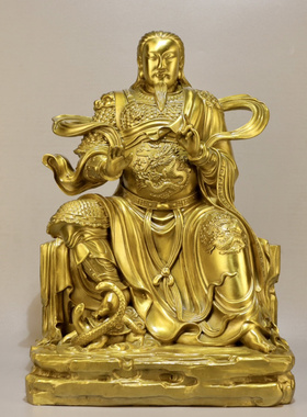 黄铜真武祖师爷玄天上帝家居摆件