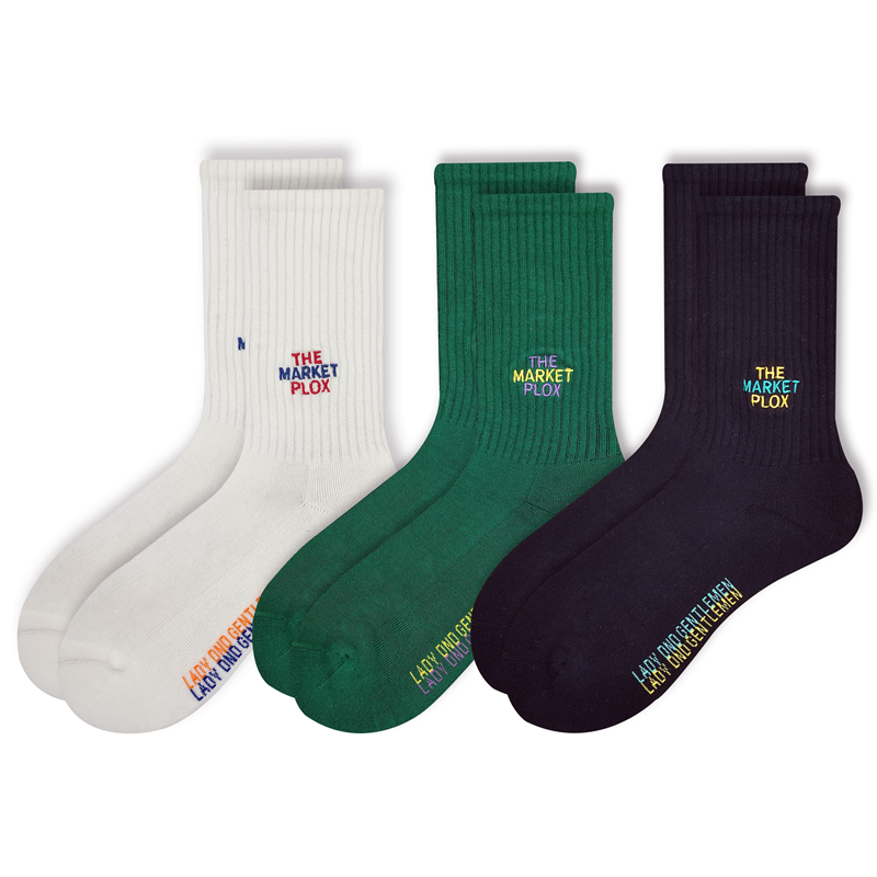 秋冬墨绿色潮牌袜子毛巾底中筒