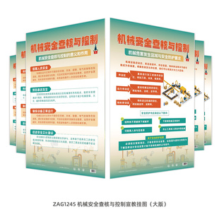 包发票 机械安全查核与控制宣教挂图6张 海报宣传画z