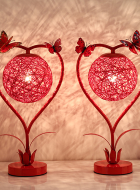 红色结婚台灯新娘陪嫁灯长明灯婚庆送礼卧室床头创意新人礼物红灯