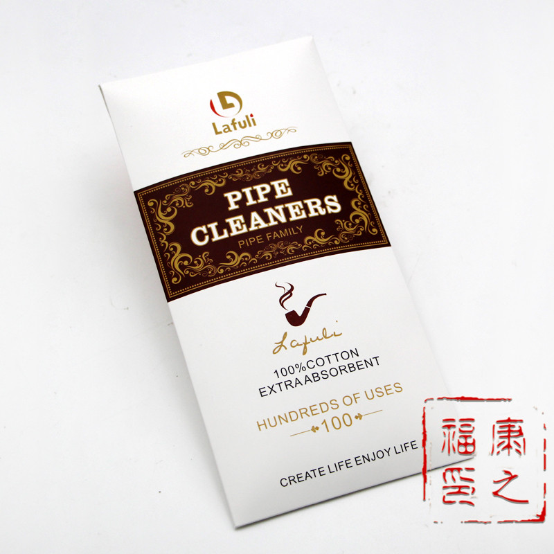 包邮 lafuli纯棉烟斗通条 清洁通条 100根袋装不易掉毛含金属通针