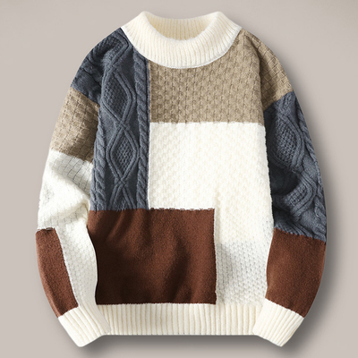 男士圆领毛衣加绒加厚