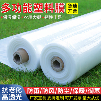 整卷塑料薄膜防尘防雨布高透光包装膜抗老化大棚膜加厚封窗塑料布