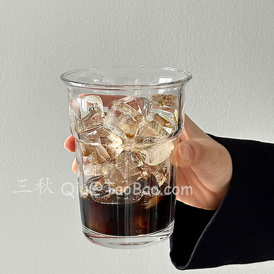 复古竹节反口玻璃杯冷萃杯水杯