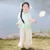 女宝宝古风超仙唐装 汉服女童夏季 国风套装 高端原创新中式 2025新款