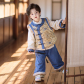新款 儿童中国风拜年服唐装 新中式 子套装 汉服瑞承 裤 兮兮家男童冬季
