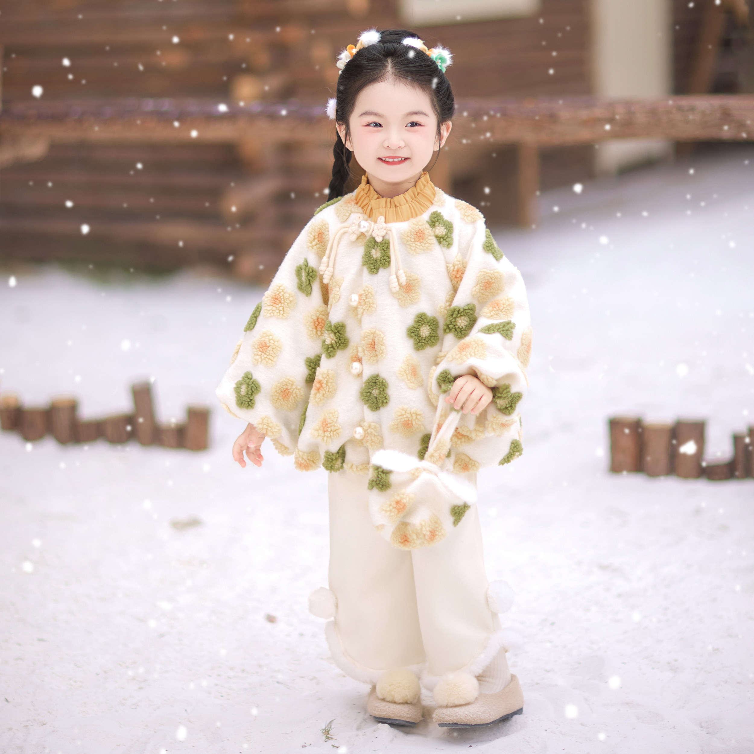 兮兮家女童冬季新款加绒加厚外套儿童洋气国风新中式套装奶芙芙,童装/婴儿装/亲子装,唐装,淘宝优惠券,粉丝福利购,淘宝优惠卷