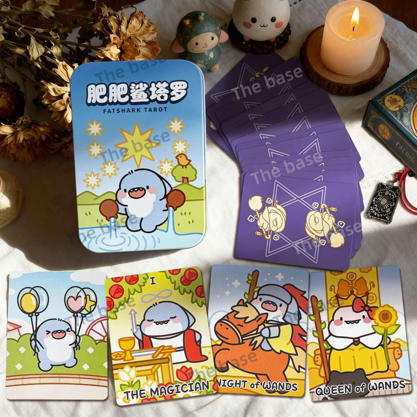 正版铁盒版肥肥鲨塔罗牌