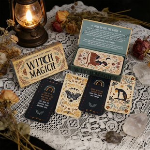 正版Witch Magick魔法神谕卡进口现货英文版讯息卡字卡40张自省卡