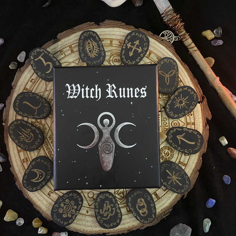 WitchRUNESCO木刻套装仪式摆件