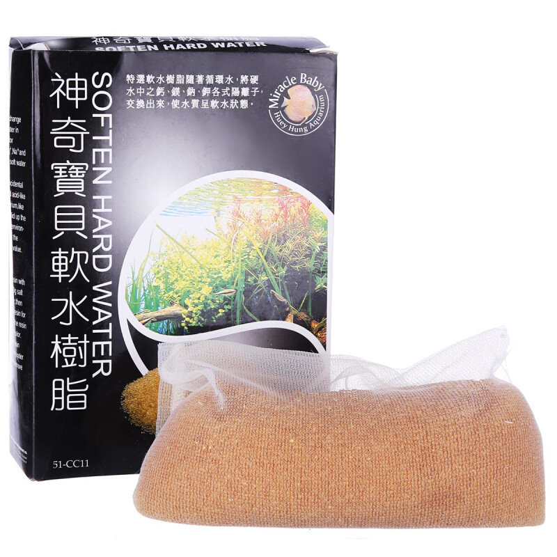 水族鱼缸软水树脂稳定鱼缸PH值软化水质降酸滤材软水树脂300g