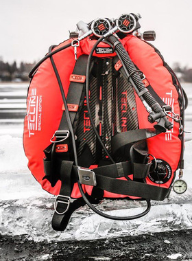 波兰Tecline Donut 22 Special 潜水BC 48磅双瓶背飞DIR背负钢板