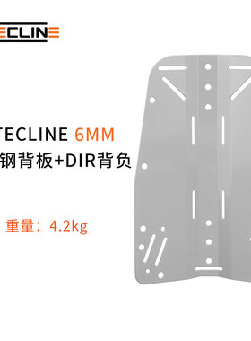 波兰Tecline专业技潜背板  6MM不锈钢背板配dir硬织带组