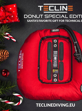 Tecline Donut 22 Special双瓶气囊红色蓝色限量版技术潜水BC
