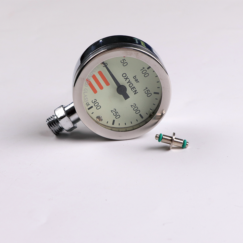 潜水压力表头纯氧残压表金属spg