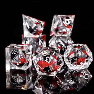 猫咪流沙骰子天然树脂骰子d20面骰子博德之门TRGPCOCdnd跑团骰子