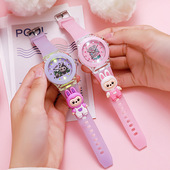卡通儿童手表拉布布公仔发光彩灯幼儿园小学生腕表看时间男孩女孩
