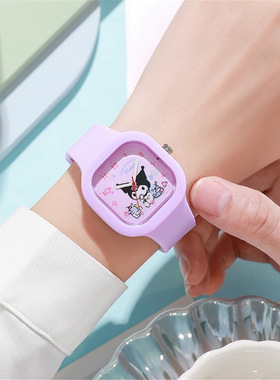 儿童手表卡通高颜值库洛米美乐蒂小学生初中生腕表男孩女孩5-15岁