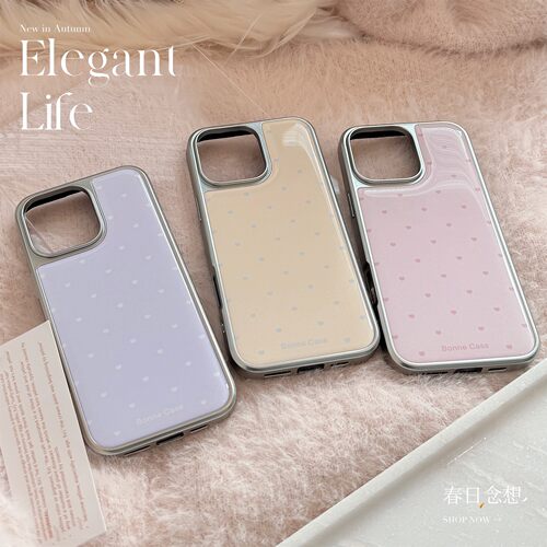 适用简约小爱心16苹果17promax手机壳iphone14滴胶13甜美15硬华为
