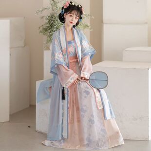 租汉服古装出租陌笙歌[赠花卿]女款宋制褙子褶裙刺绣日常拍照写真