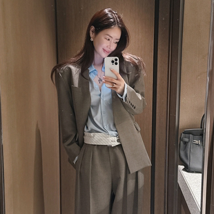 现货 partysu韩国正品代购 2026春职场穿搭长袖西装外套女西服