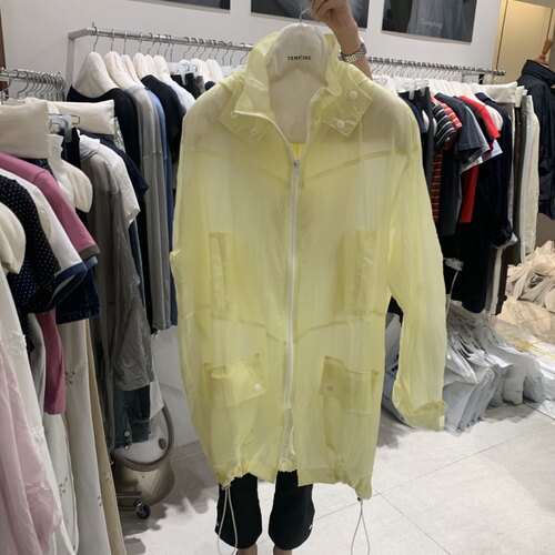 韩国正品代购 TEMPTING春季新款简约透气薄款基础连帽防晒外套