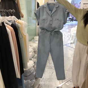 新款 春季 通勤风连体裤 女高腰直筒显瘦工装 韩国正品 风连体衣裤 代购