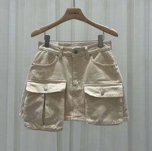 PLUM 风多口袋牛仔短裙裤 YOU 2025工装 SAY 代购 Q韩国正品