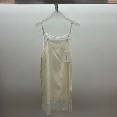 韩国正品代购 WEARABLE-L春季新款叠穿外搭简约时尚蕾丝边连衣裙