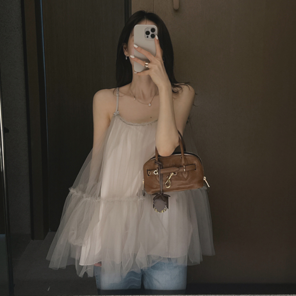 现货 Partysu正品 韩国代购 可爱俏皮娃娃款小公主仙女风吊带背心