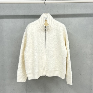 HELDER-P韩国正品代购2025休闲慵懒风羊羔毛外套女拉链针织开衫