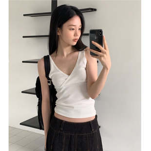 V领百搭气质时尚 Maybe 修身 代购 吸睛日常吊带背心 baby韩国正品