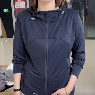 2025夏季 冰丝连帽户外防晒运动服女百搭轻薄舒适休闲上衣 新款 时尚