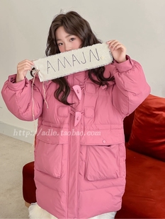 2025冬季新款女童羽绒服中长款时尚潮童韩版加厚外套中童加厚棉服