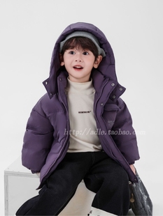 2025冬季新款男童羽绒服中长款时尚潮童韩版加厚外套中童加厚棉服