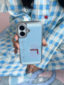 小雪人 电镀银亚克力iPhone手机壳全包大孔光面壳 why shop·歪店原创可爱圣诞费尔岛 售罄不补