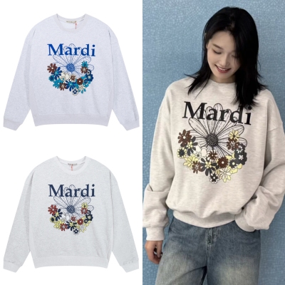 韩国Mardi花丛雏菊休闲卫衣女时尚潮牌经典百搭休闲纯棉套头上衣