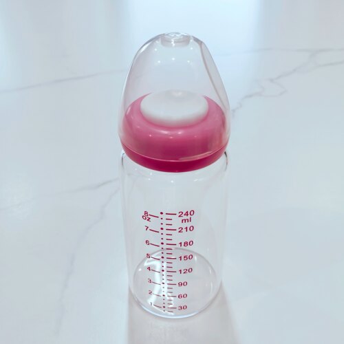 宽口径玻璃储奶瓶母乳保鲜储存杯4牙螺纹通用可接吸奶器180/240ml