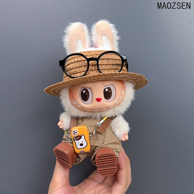 一二三代布布娃衣卡其背带裤帽子套装玩偶坐姿站姿娃娃换装衣服