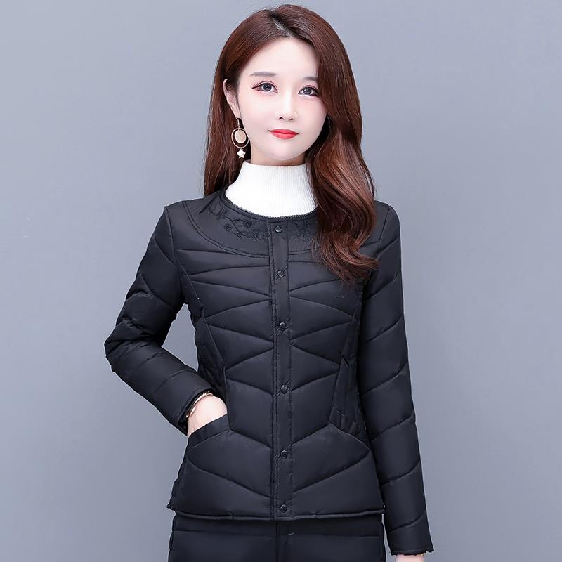 反季清仓中老年羽绒内胆女装修身显瘦长袖保暖棉衣妈妈装短款外套