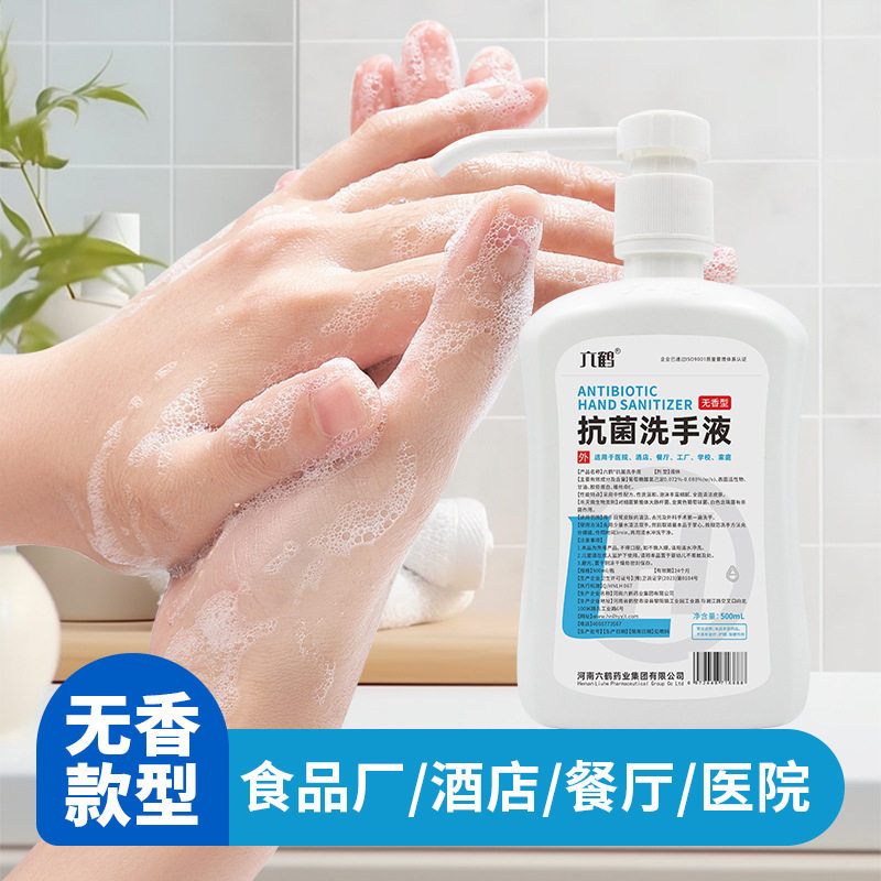 六鹤抗菌洗手液食品杀菌消毒