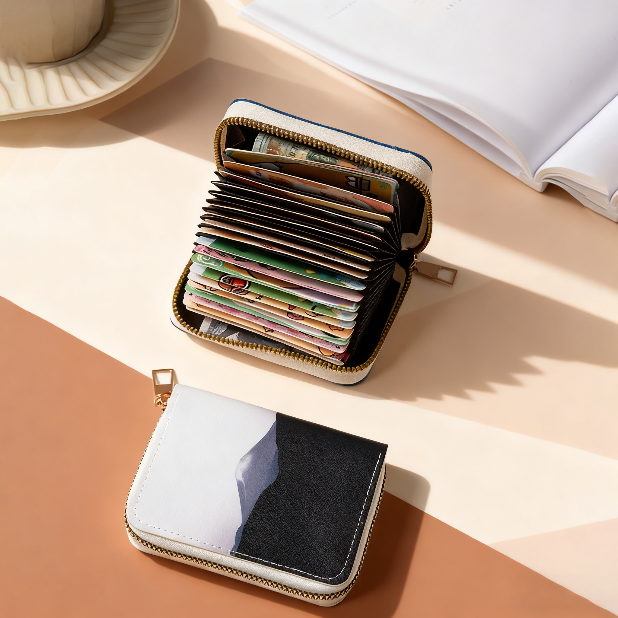 韩版高级感小巧可爱卡包女精致多卡位大容量防消磁拉链迷你零钱包