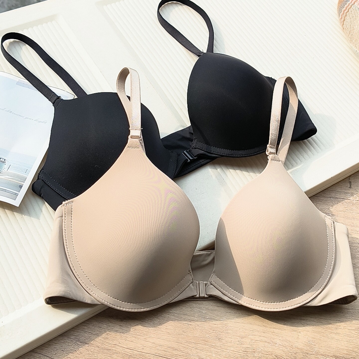 新款前扣薄款光面美杯百搭防下垂大胸显小文胸聚拢内衣软钢圈薄杯,女士内衣/男士内衣/家居服,文胸,淘宝优惠券,粉丝福利购,淘宝优惠卷