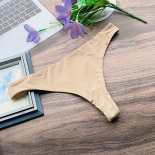 丁字裤 冰丝无痕性感低腰多色T裤 透气舒适诱惑黑色肤 新款 欧美内裤