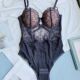 新款 上薄下厚聚拢连体衣收腹性感透明蕾丝塑身衣显瘦打底内衣上拖