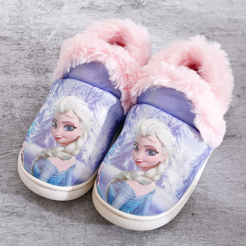 迪士尼儿童棉拖鞋女童冬季居家卡通公主加厚包跟保暖毛绒女孩棉鞋,居家布艺,居家棉拖/棉鞋,淘宝优惠券,粉丝福利购,淘宝优惠卷