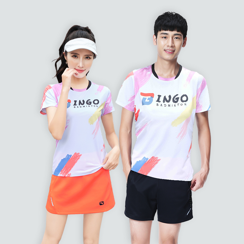 羽毛球服男女短袖套装上衣速干透气运动网球排球比赛定制团购T恤