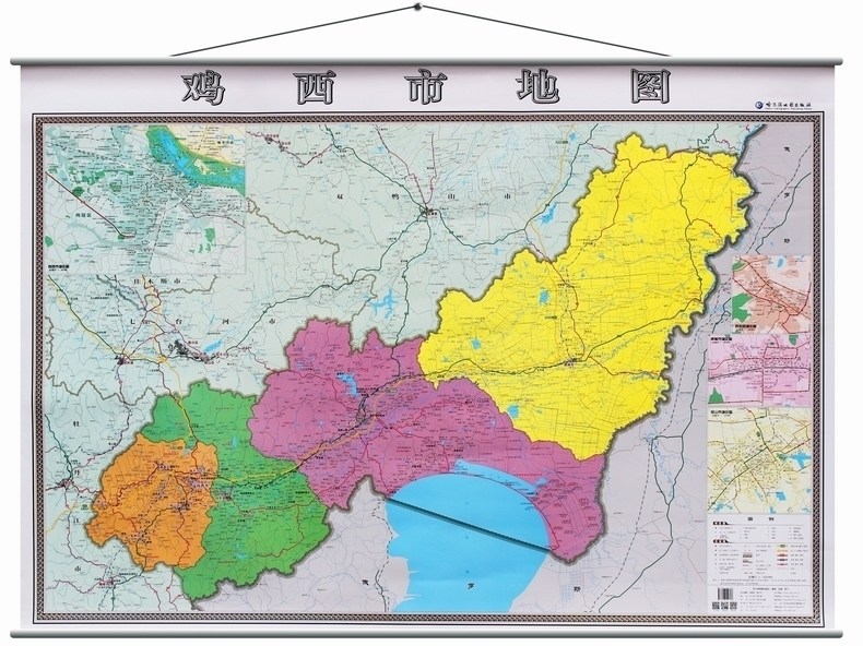 鸡西市地图挂图 鸡西市交通图 鸡西市政区图  1.